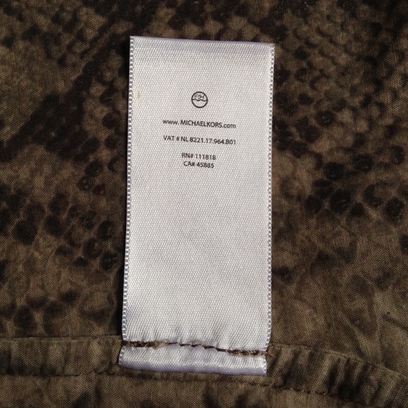 MICHAEL Michael Kors Shirt Snake Print Gray Sheer - Picture 6 of 7